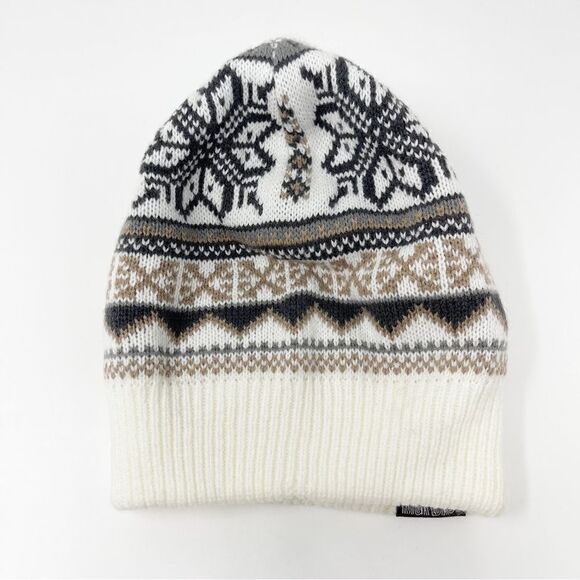 Muk Luks Classic Fit Fair Isle Fold Over Beanie One Size Fits Most Women's - Picture 5 of 6